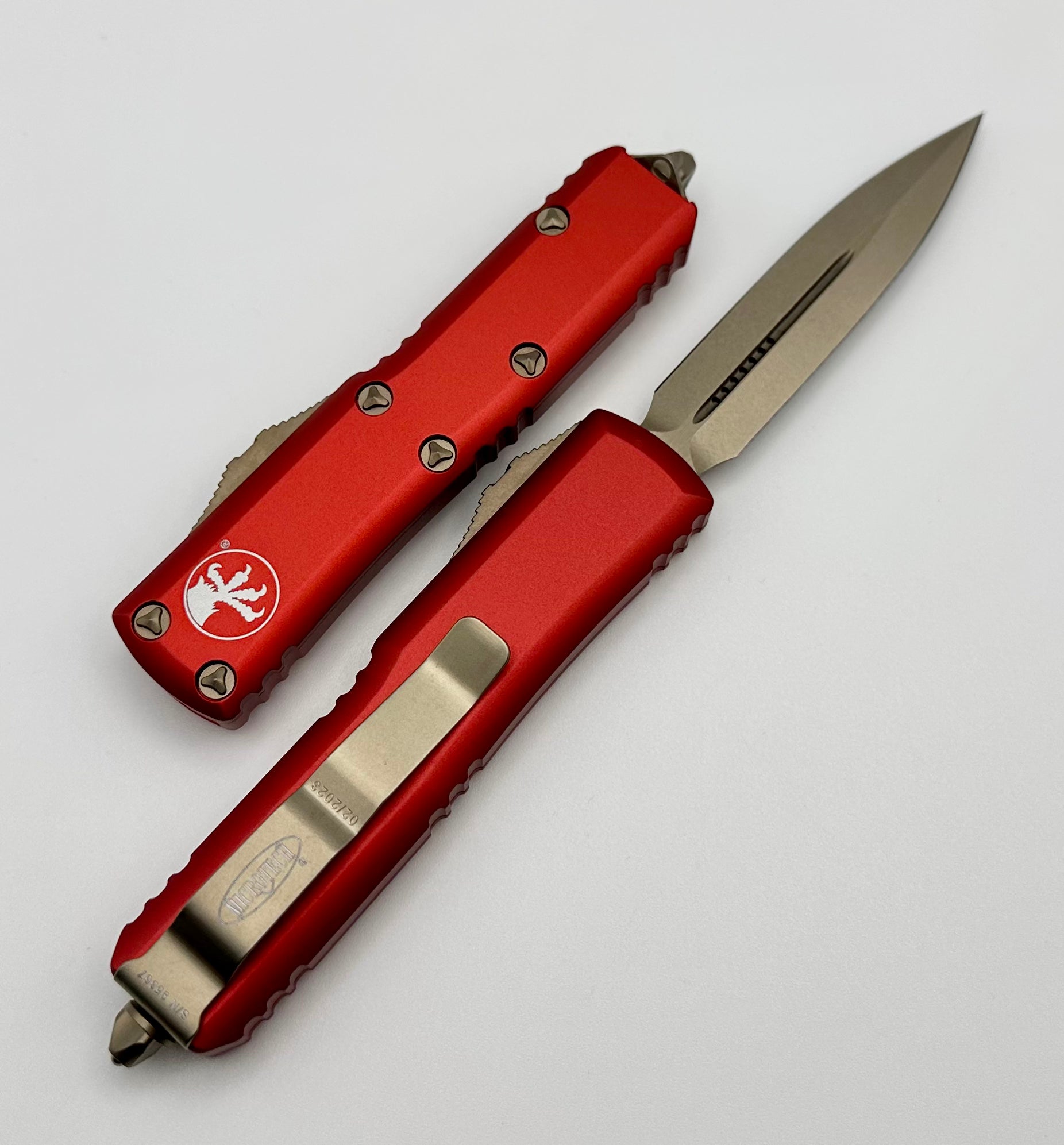 Microtech UTX-85 Double Edge Bronze & Red 232-13RD