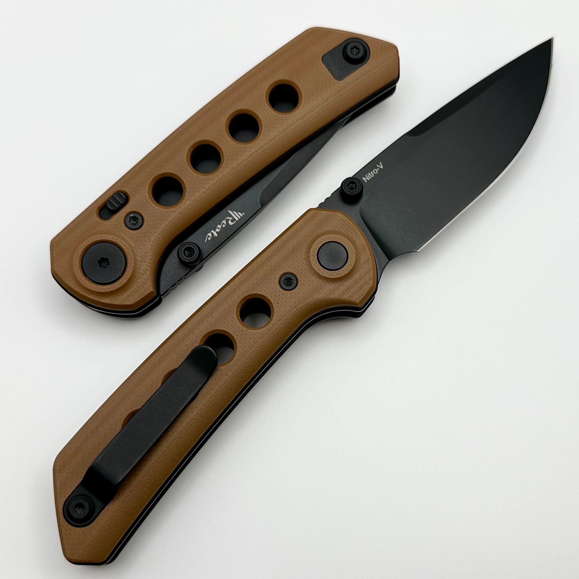 Reate Knives PL-XT Tan G-10 & Black PVD Nitro-V