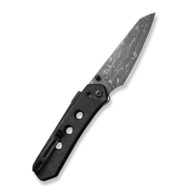 Civivi Vision FG Black Canvas Micarta & Damascus C22036-DS2