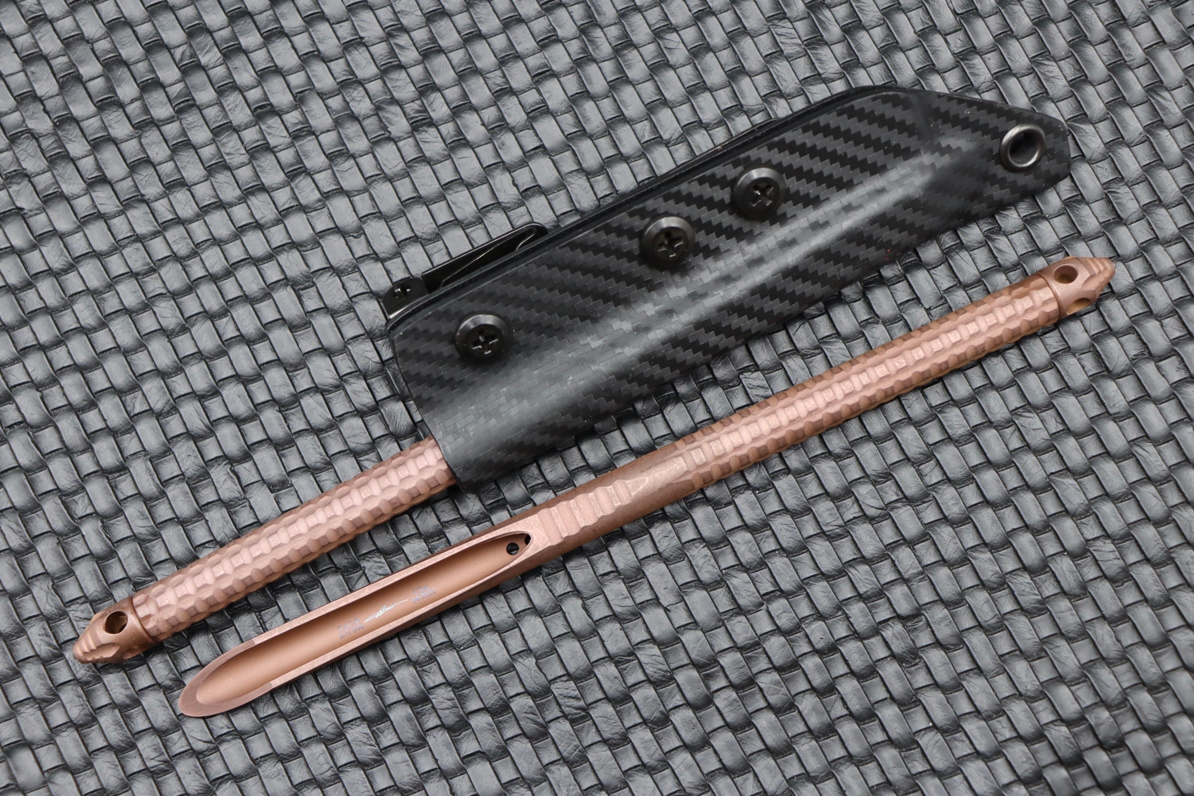 Microtech TAC-P Rose Gold with Glass Breaker 112-1PVDRGS