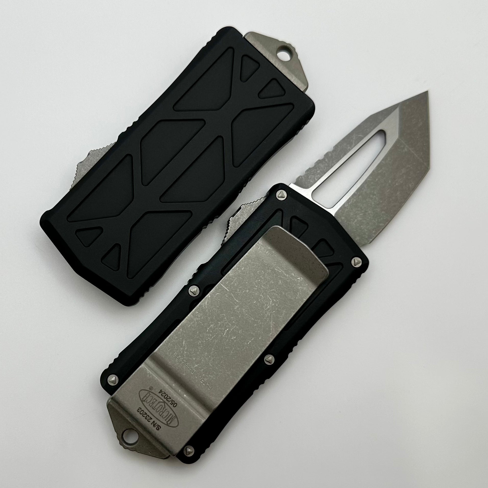 Microtech Exocet T/E Tanto Apocalyptic Standard & Black 158-10AP