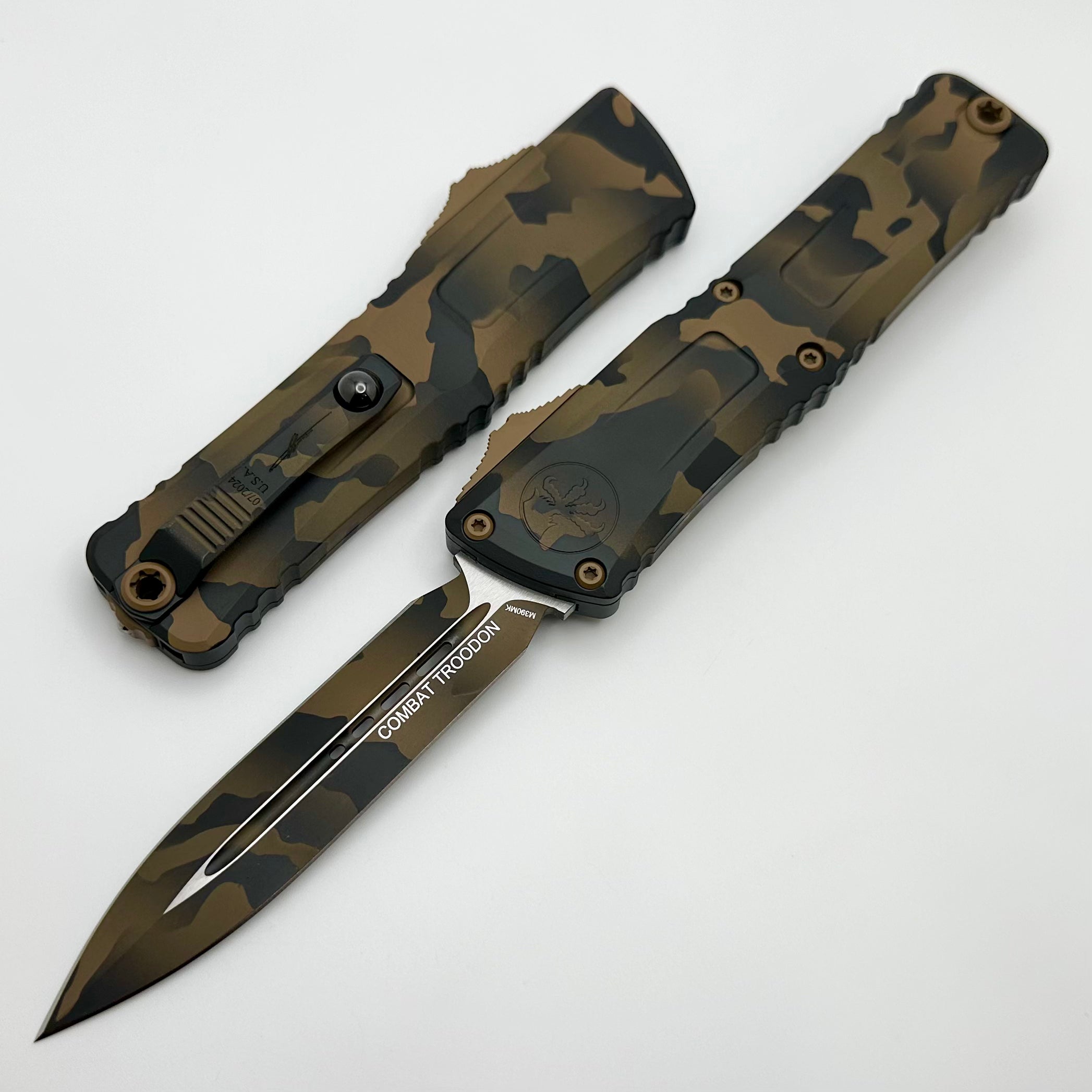 Microtech Knives Combat Troodon Gen III Coyote Camo Standard Double Edge 1142-1CCS