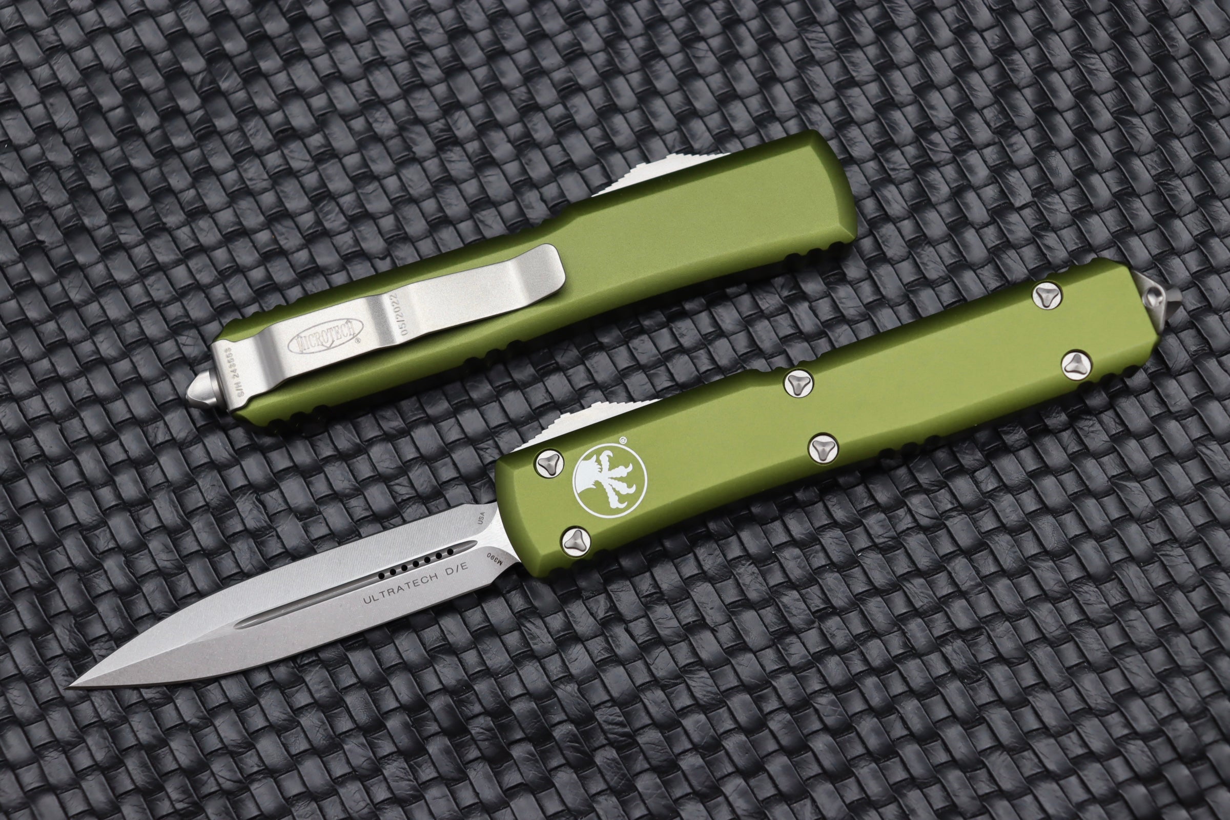 Microtech Ultratech Double Edge Stonewash Standard & OD Green 122-10OD