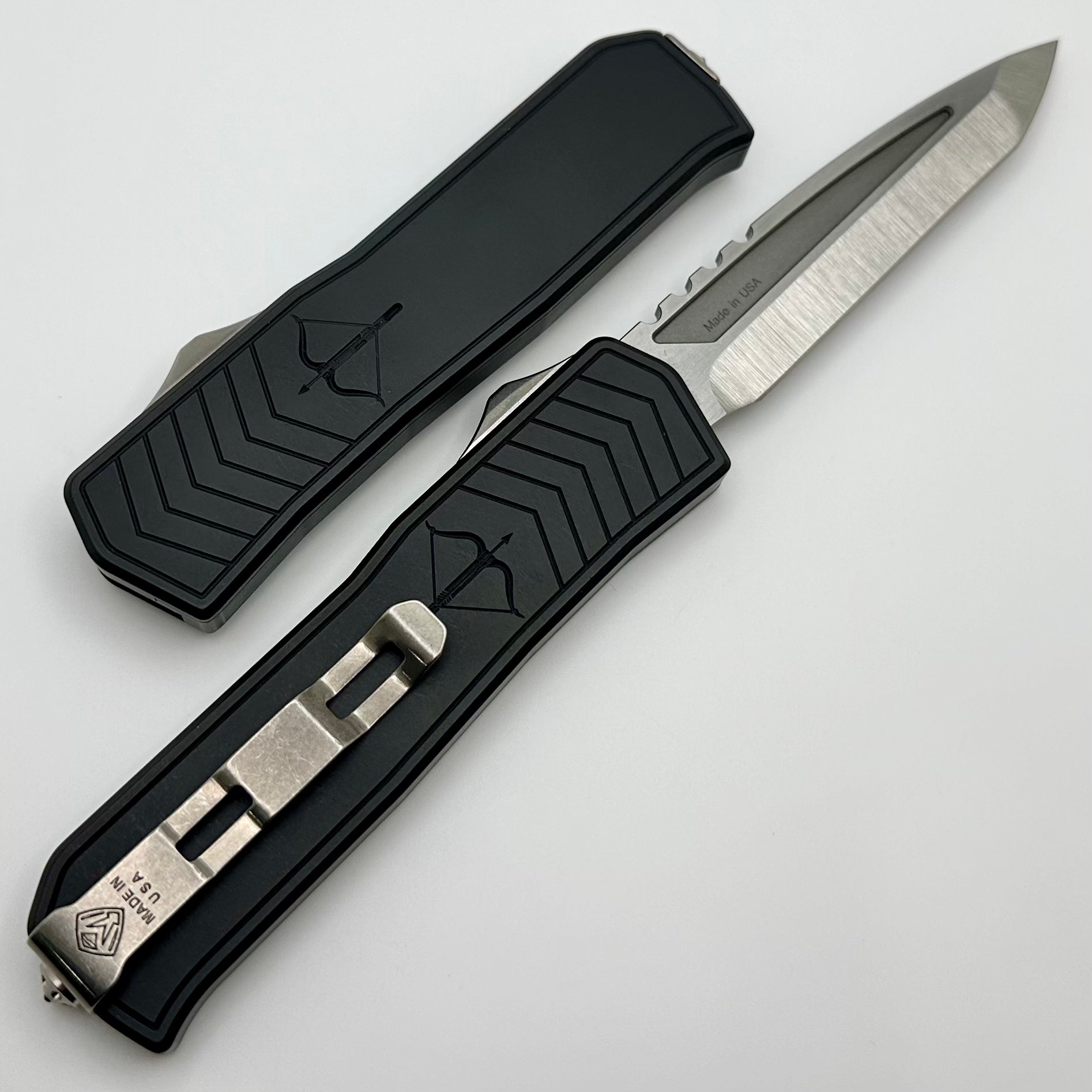 Medford Knife Merc-1 OTF Praetorian S45 Tumbled Tanto & Black Aluminum