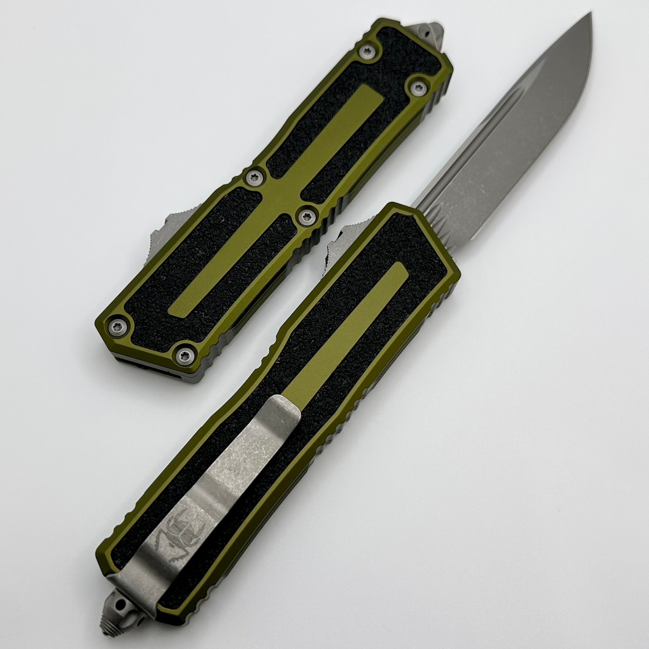 Microtech Scarab 2 Gen 3 OD Green S/E Apocalyptic Standard 1278-10APOD ONE PER HOUSEHOLD