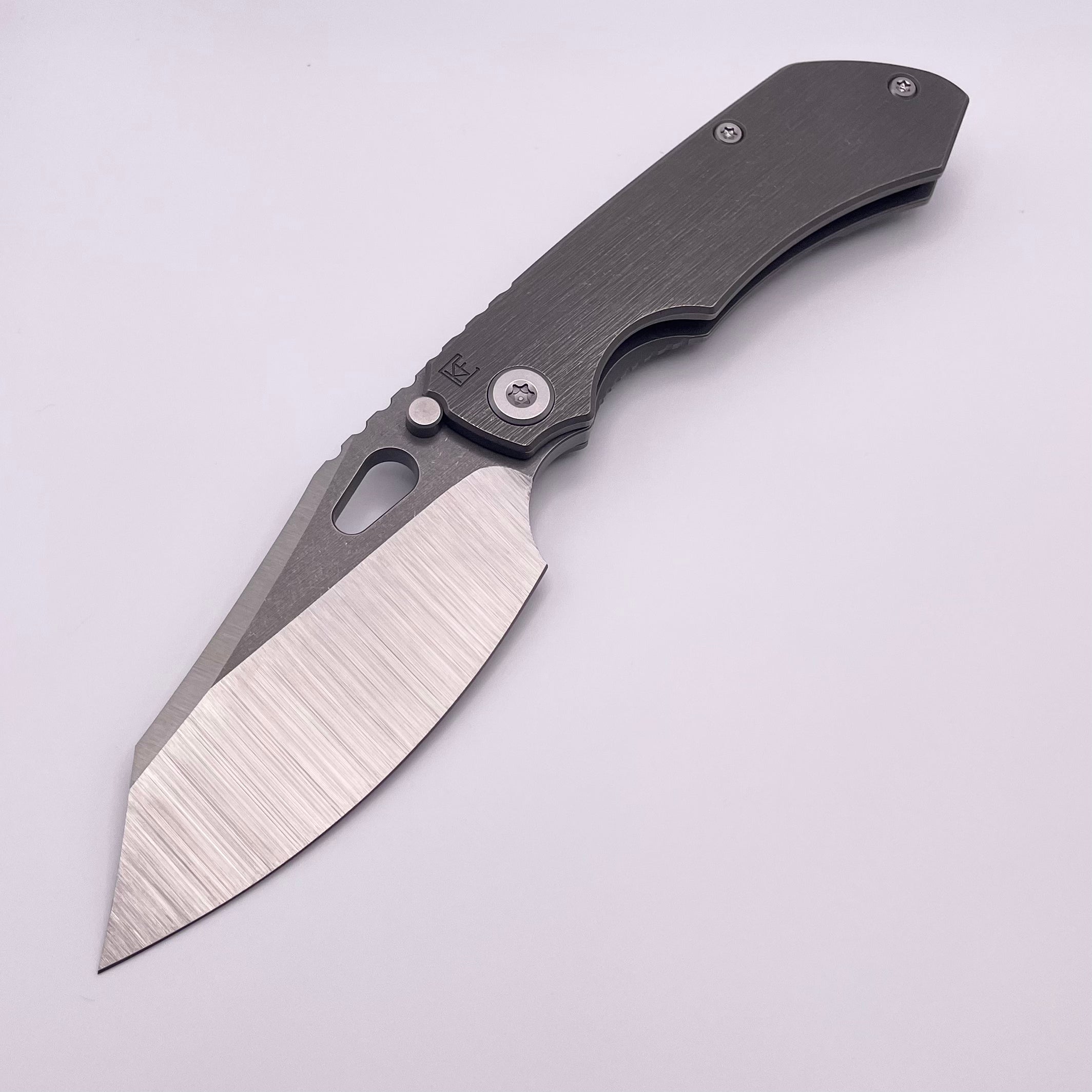 BLEMISH Custom Knife Factory Rotten Design Evo 4.0 Machine Grind S90V w/ Tumbled Handles