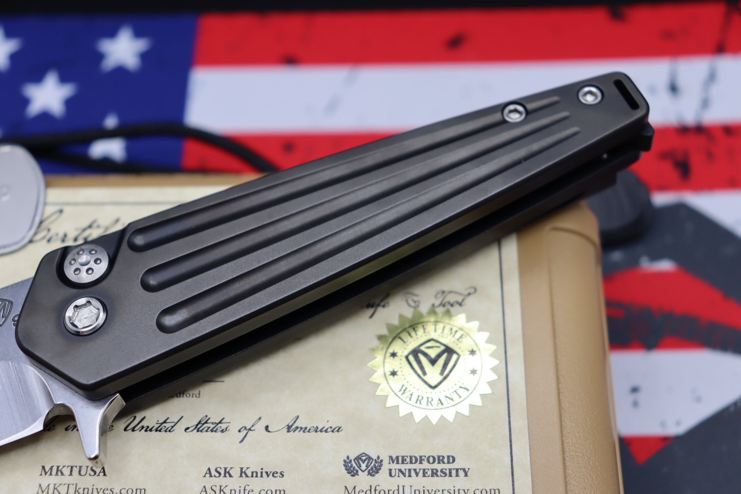 Medford Knife Nosferatu Flipper PVD & Polished S35VN