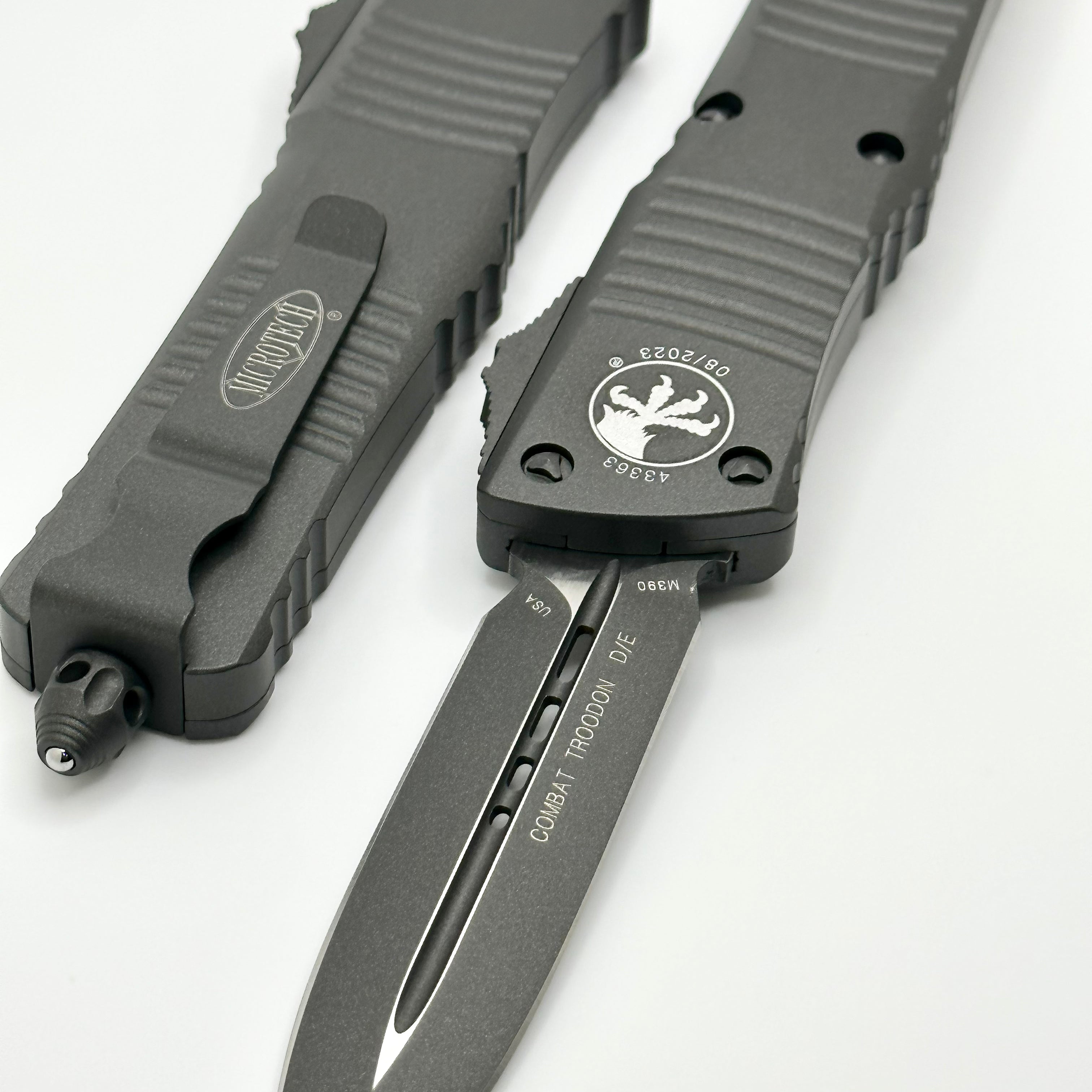 Microtech Combat Troodon Double Edge Dark Tungsten Cerakote 142-1CDT