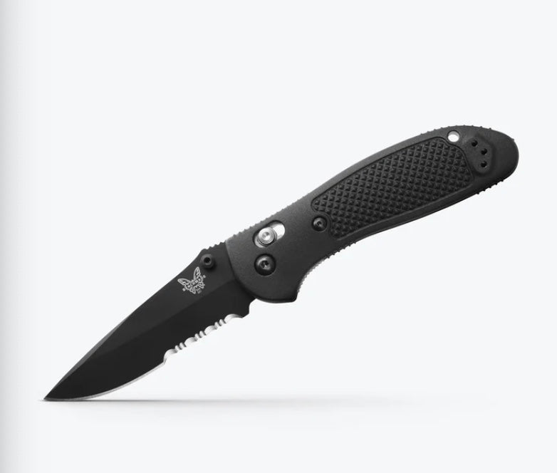 Benchmade Griptilian Black Grivory & Black Serrated Drop Point 551SBK-S30V