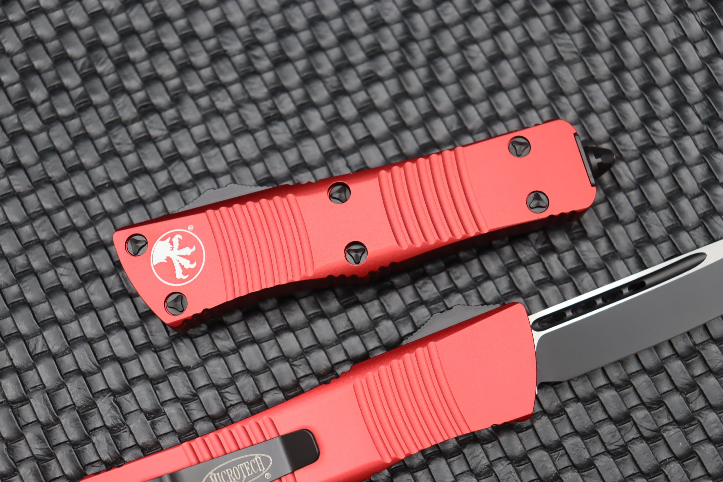 Microtech Troodon Tanto Black Standard Red 140-1RD