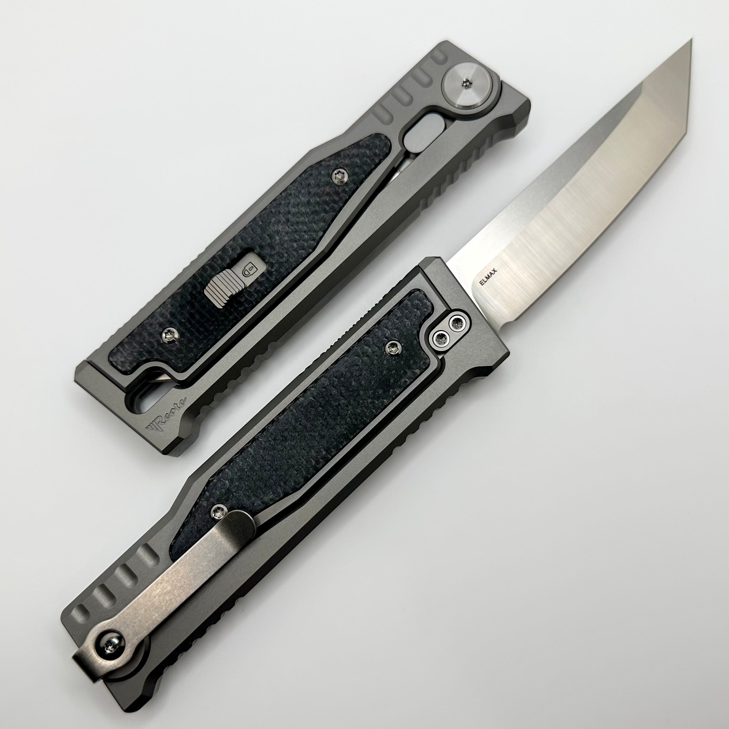 Reate EXO M Black Micarta & Satin Tanto