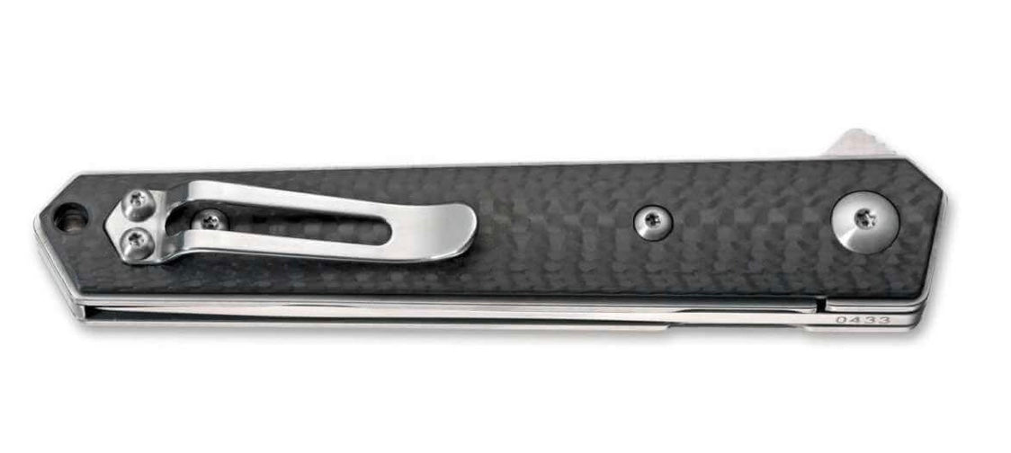 Boker Mini Kwaiken Flipper Linerlock Carbon Fiber & D2 BO256