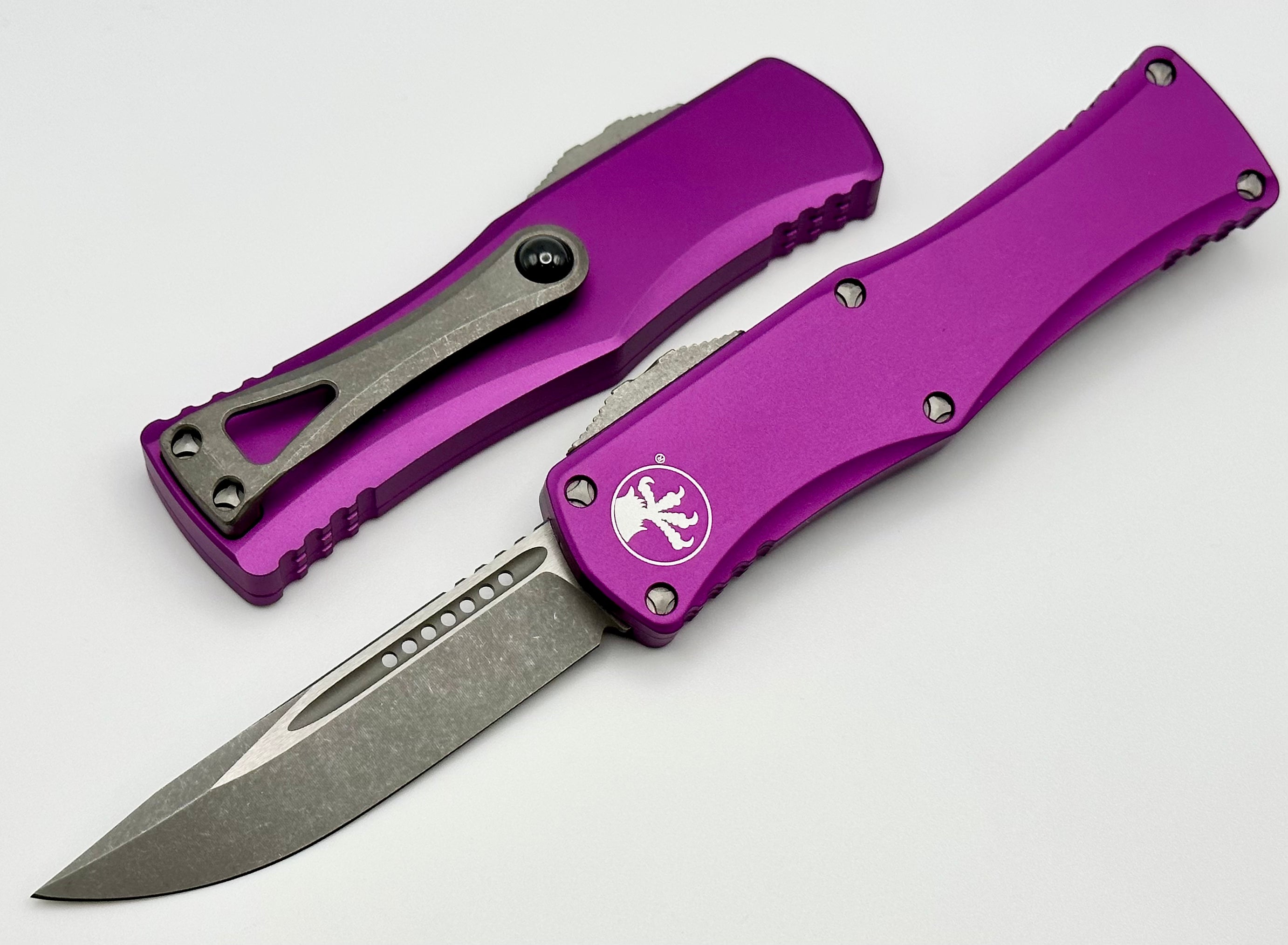 Microtech Hera Single Edge Apocalyptic Standard & Violet 703-10APVI