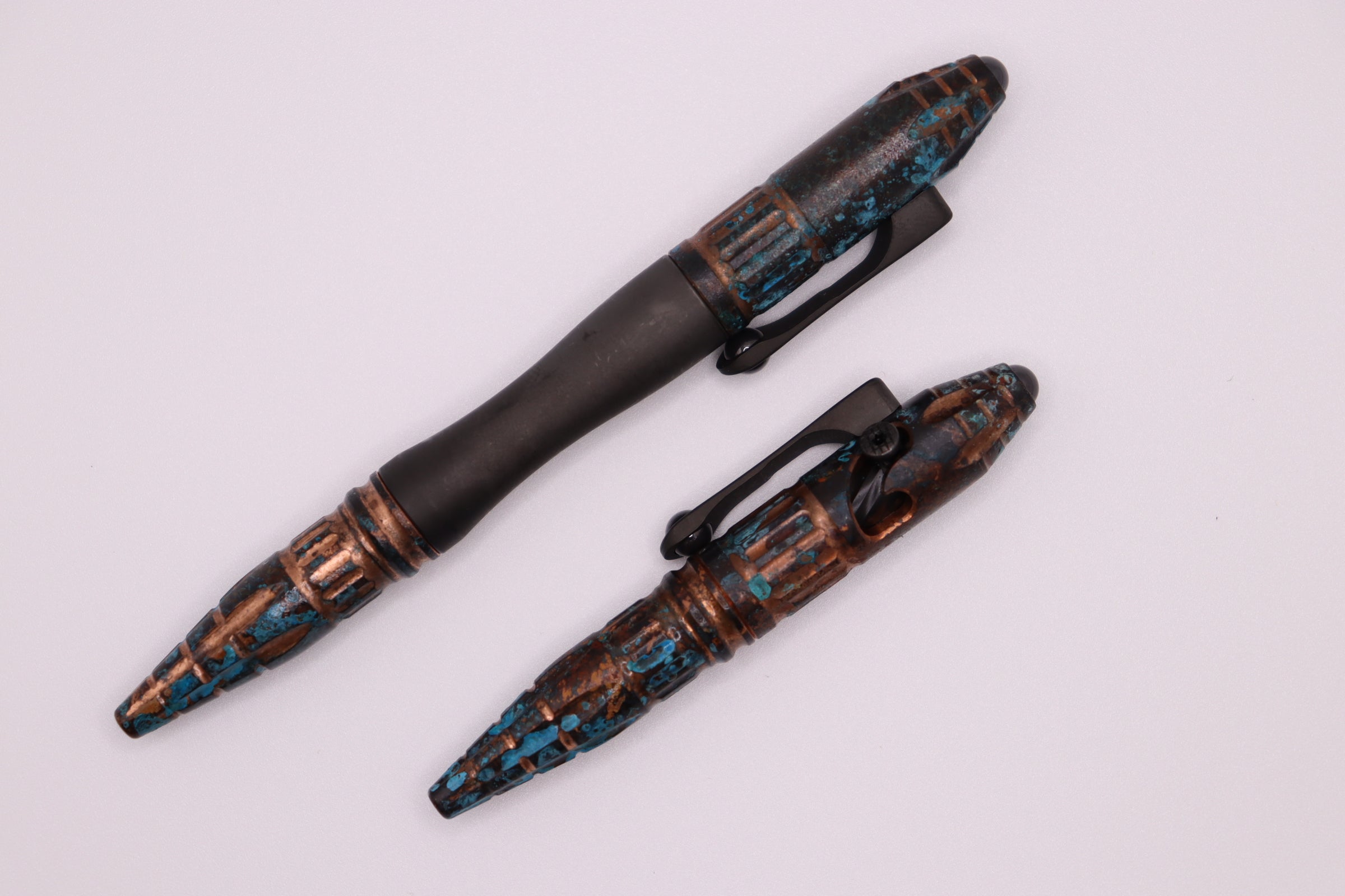 Heretic Knives Thoth Pen w/ Chemtima Tip/Tail & DLC Smooth Titanium Barrel/Clip/Bolt H038-DLC/CHEM