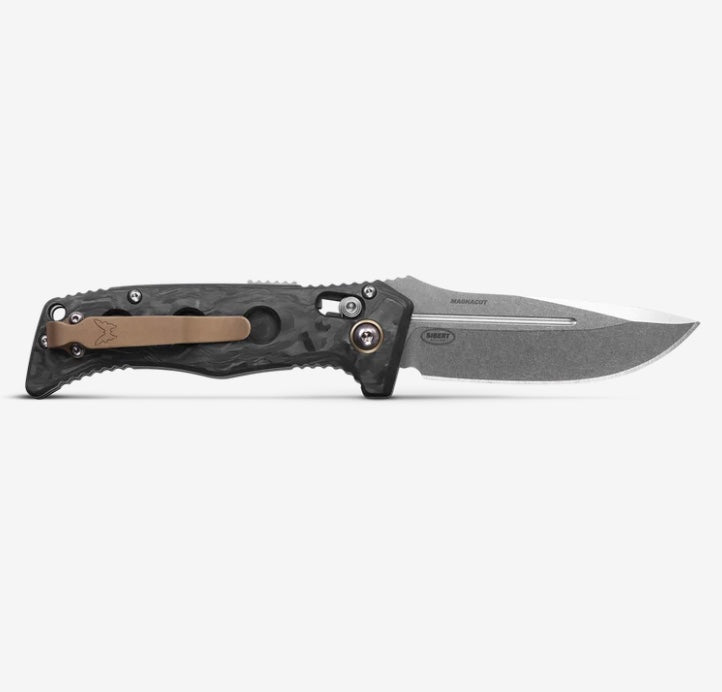 Benchmade Mini Auto Adamas Marbled Carbon Fiber & MagnaCut 2730-03