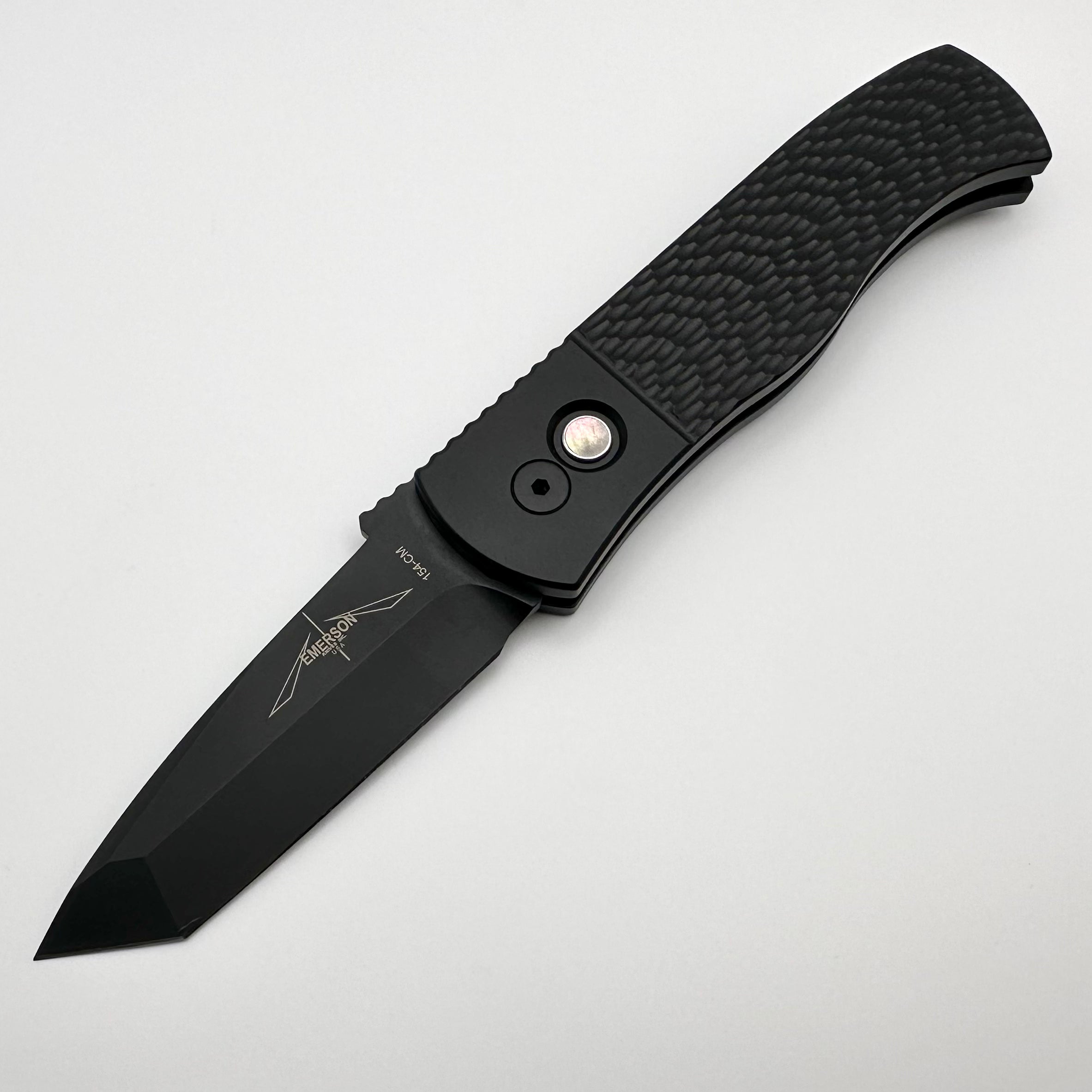 Pro-Tech Emerson CQC7 Tanto w/ Black Textured Handle & DLC Blade Blade West 2023