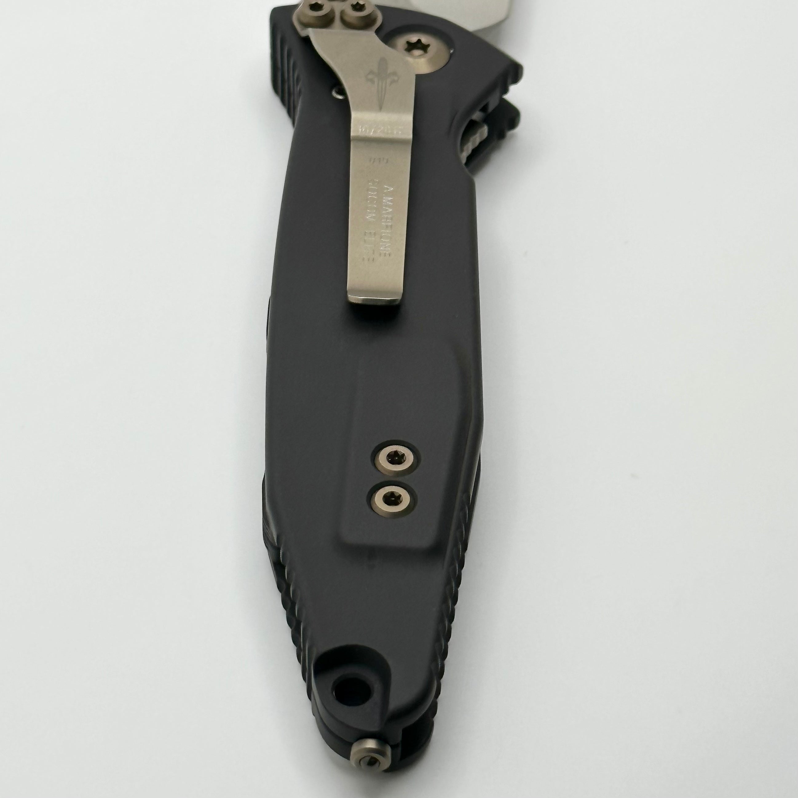 Marfione Custom Knives Socom Elite M/A Star Grind Mirror Polished Tanto w/ Stingray Inlay & Bronze Hardware PRE OWNED