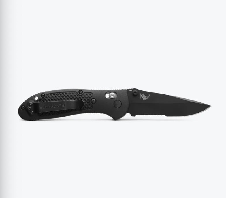 Benchmade Griptilian Black Grivory & Black Serrated Drop Point 551SBK-S30V