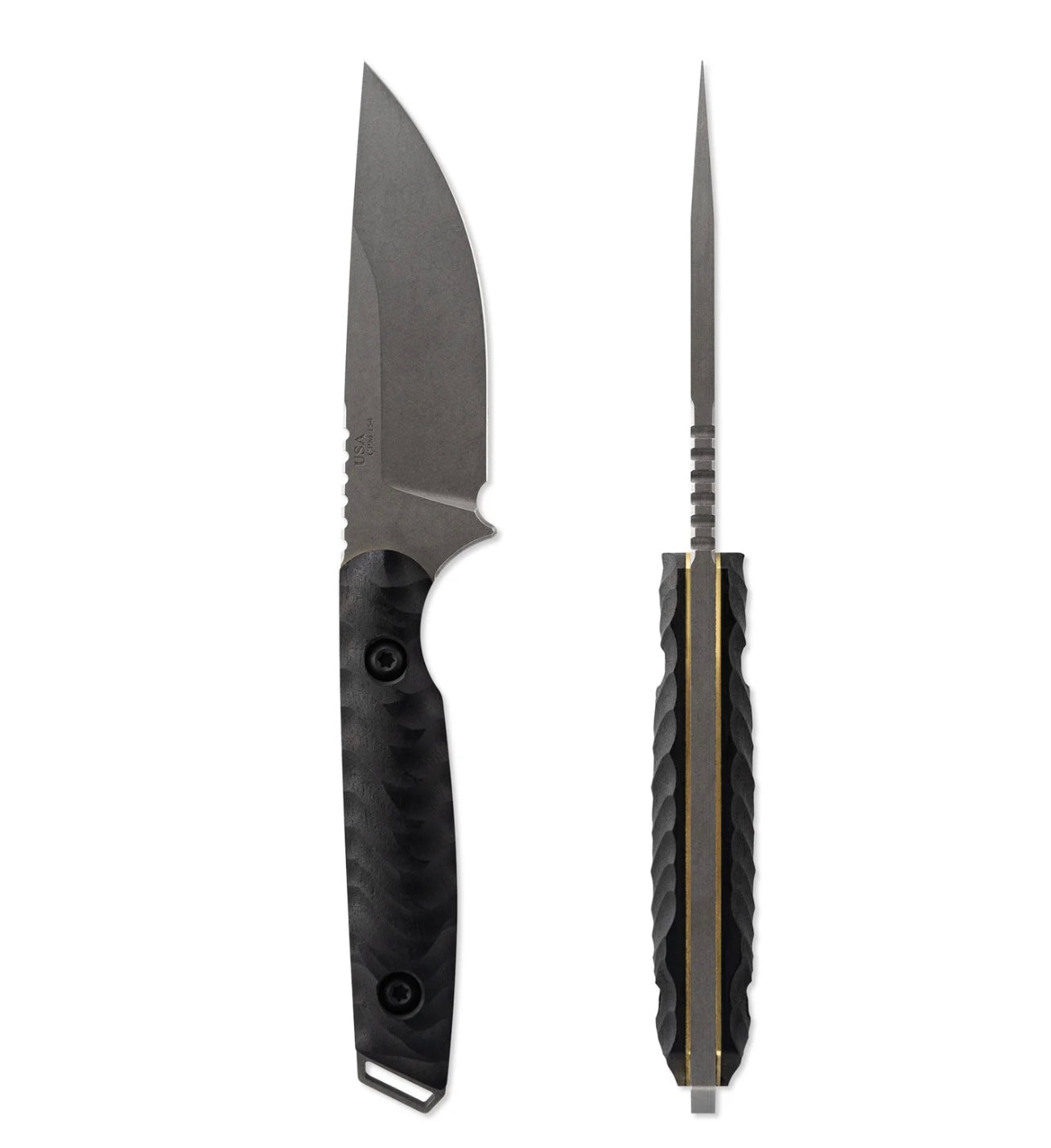 Toor Knives Field 3.0 Stone CPM-154 & Ebony/Brass Handles Fixed Blade Limited Edition