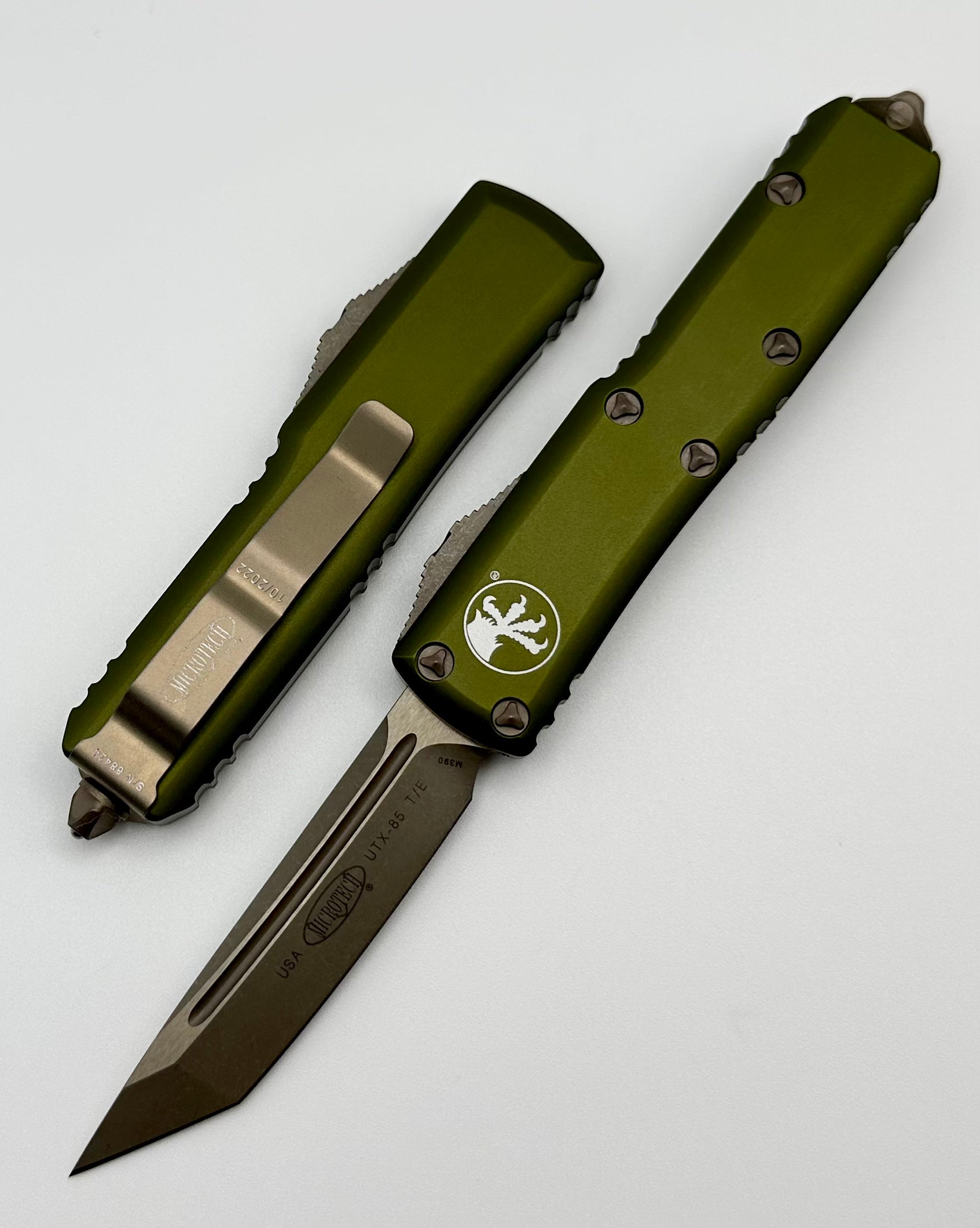 Microtech UTX-85 OD Green & Apocalyptic Bronze Tanto 233-13APOD