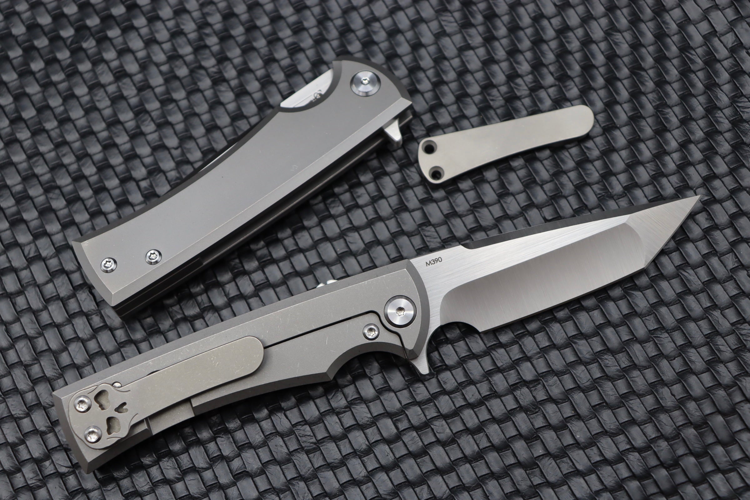 Chaves Knives Street Liberation Tanto M390 Flipper & Titanium