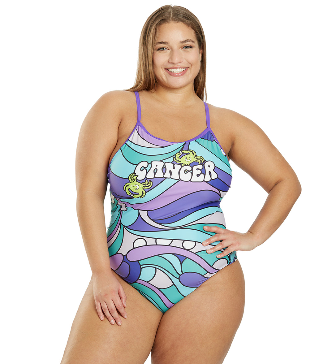 Sporti Groovy Zodiac Cancer Thin Strap One Piece Swimsuit (22-44)