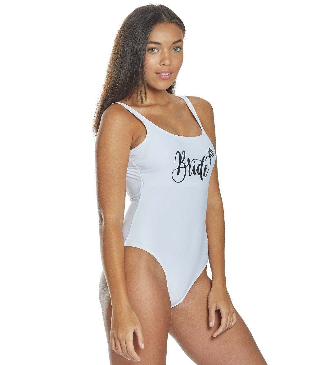 ClubSwim Bride Scoop Back One Piece Swimsuit