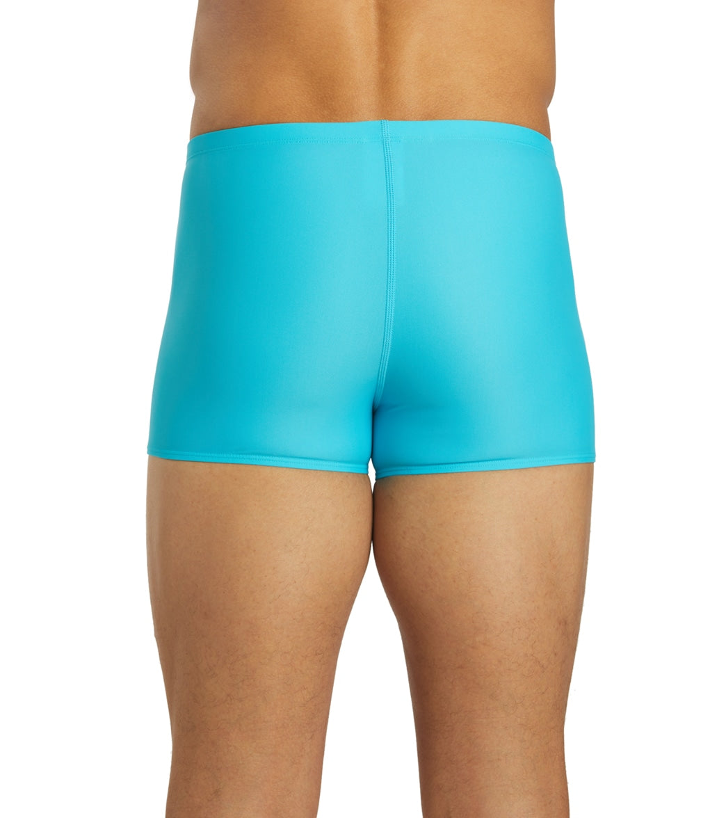 Sporti Solid Swim Square Leg Swimsuit (24-44) Turquoise