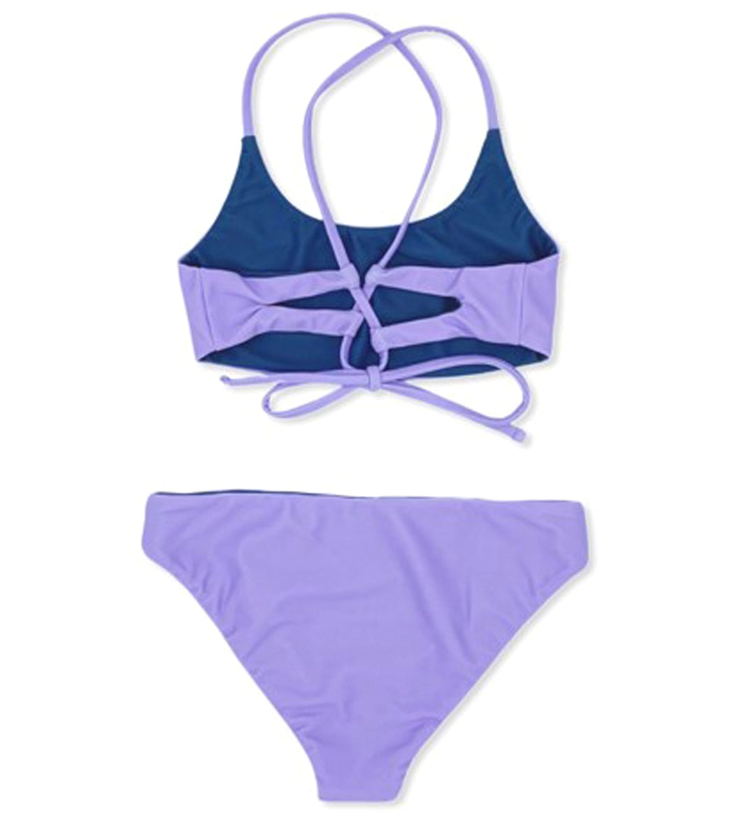 Feather 4 Arrow Girls' Waverly Reversible Two Piece Bikini Set (Toddler, Little Kid, Big Kid) Lavender