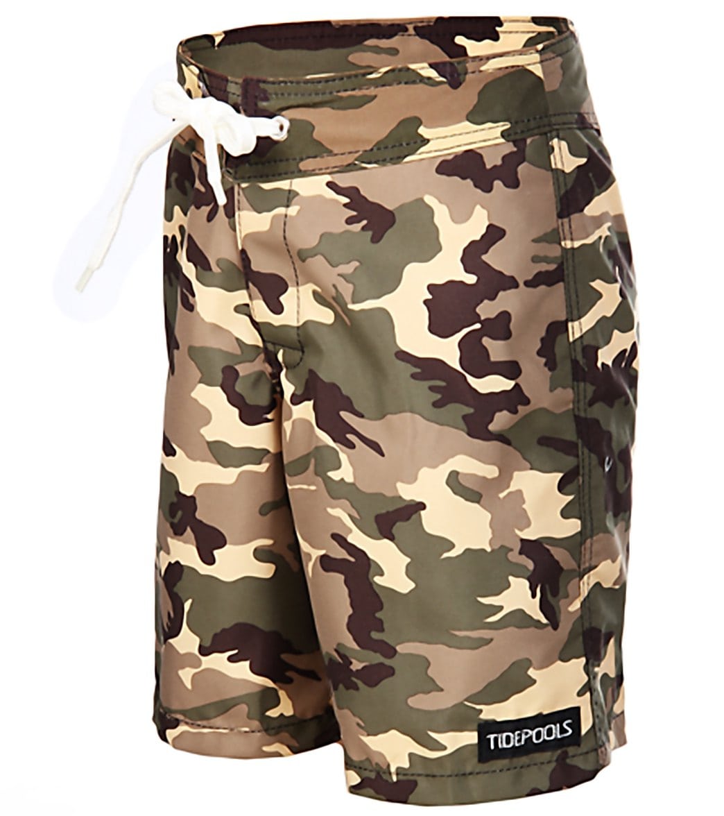 Tidepools Boys' Camouflage Surf Trunks (Toddler, Little Kid, Big Kid) Sand Bar