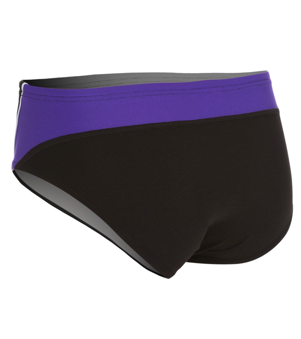 Speedo Launch Splice Endurance + Brief Swimsuit Black/Purple