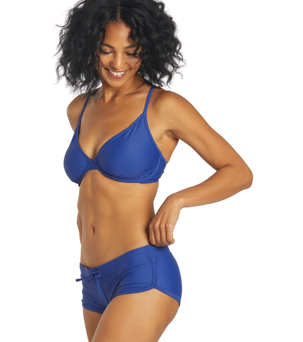 Sporti Solid Underwire Bikini Top (D/DD/E/F)  Blue Iris