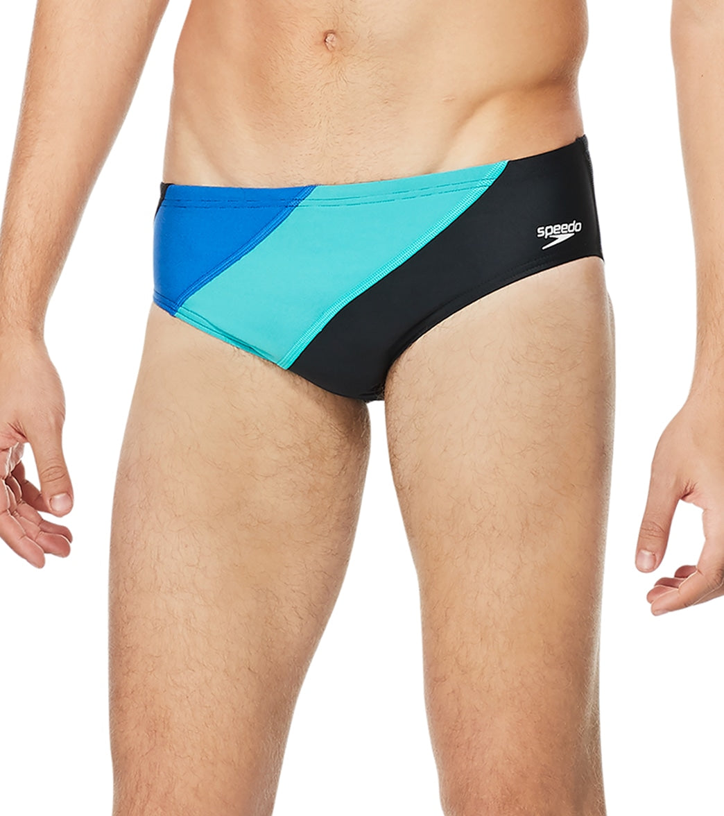 Speedo Vibe Men's Color Blocked One Brief Swimsuit Ceramic