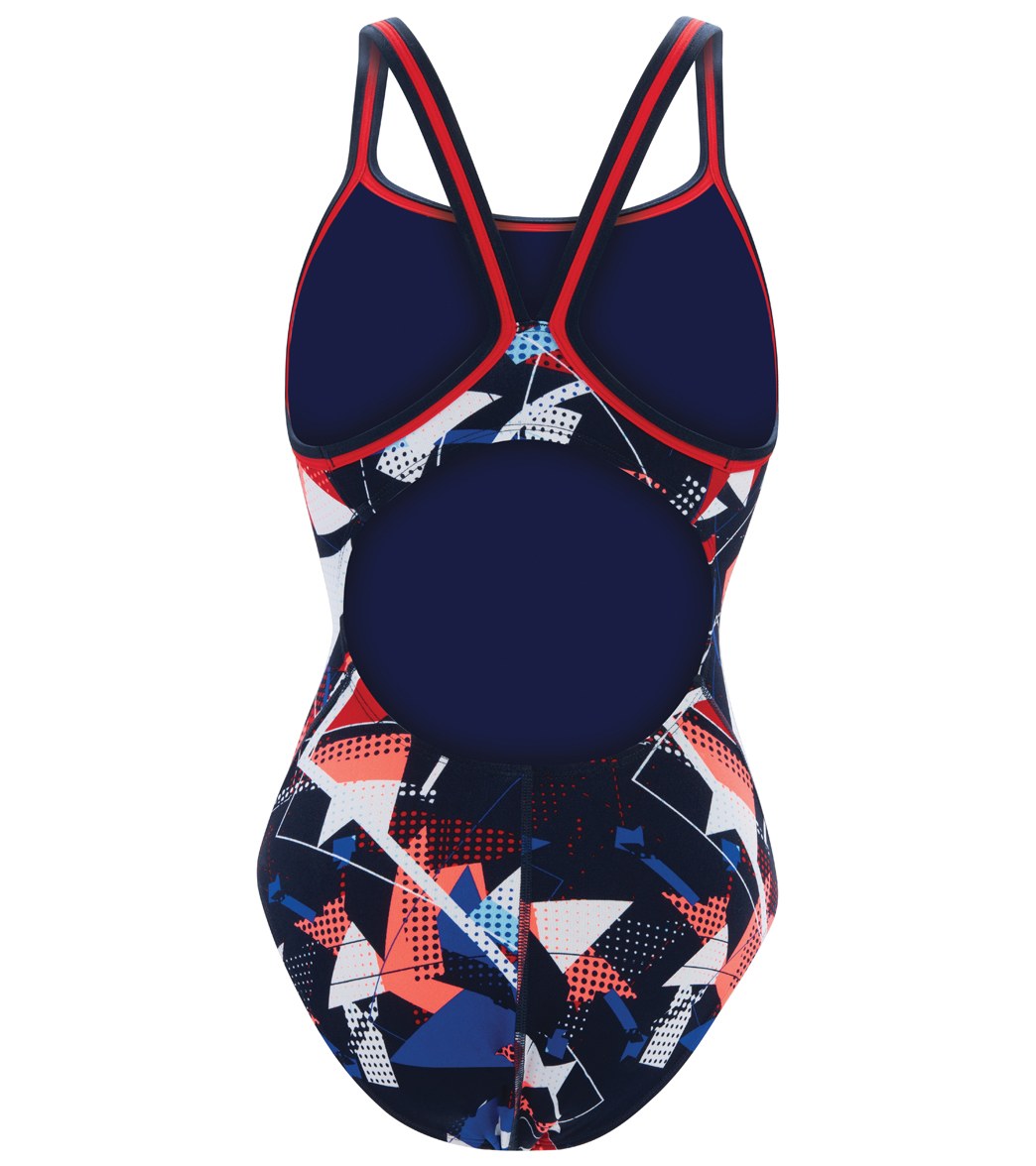 Dolfin Women's Reliance Renegade DBX Back One Piece Swimsuit Red/White/Blue