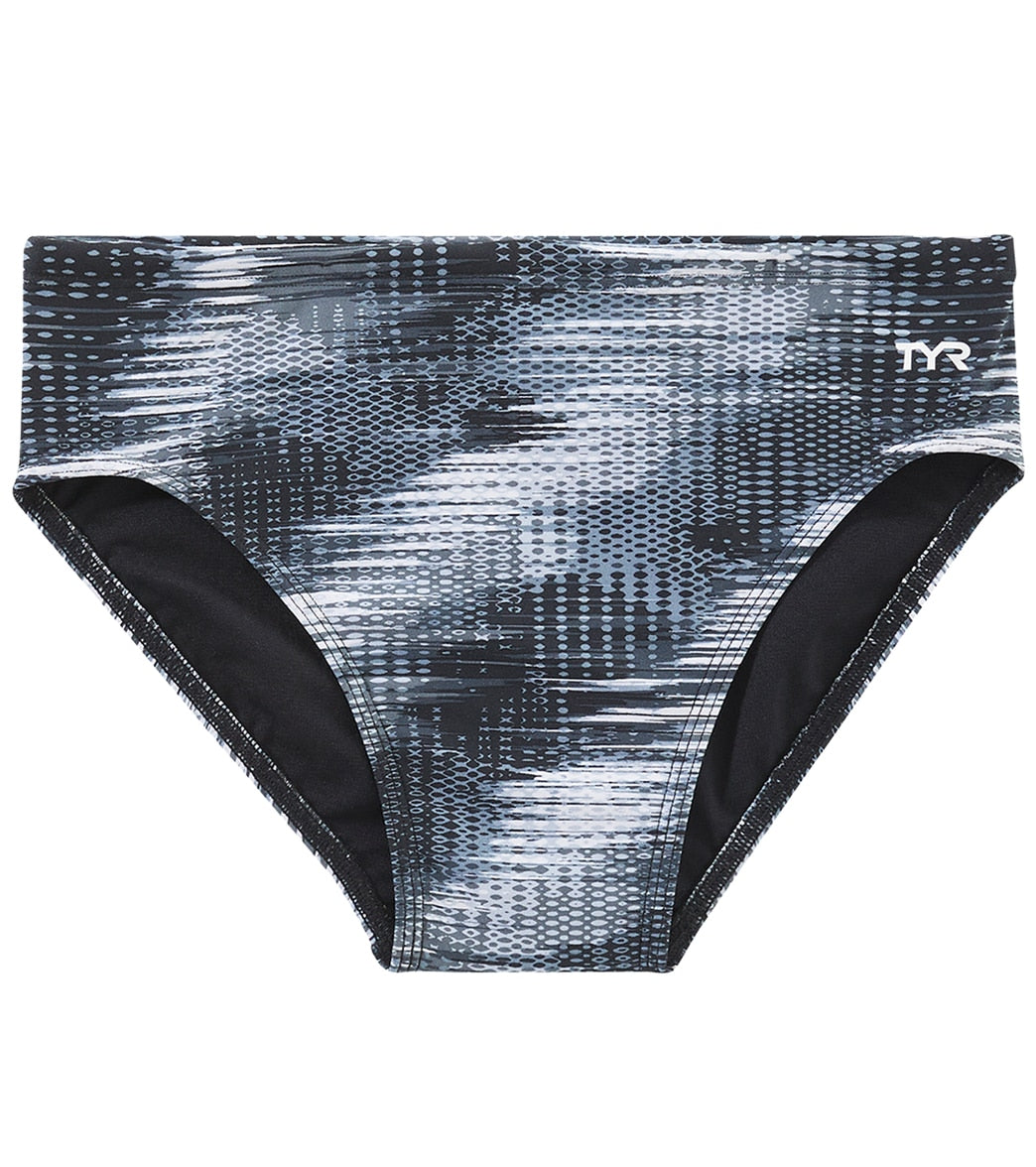 TYR Boys' Surge Racer Brief Swimsuit Titanium