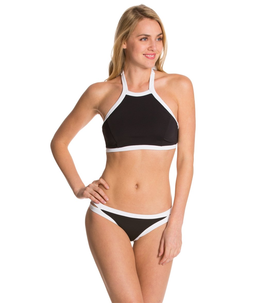 Seafolly Block Party Multi Strap Hipster Bikini Bottom Black