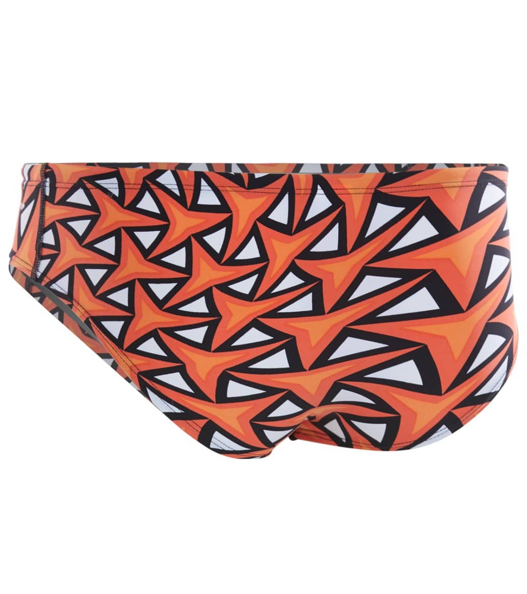 Dolfin Graphlite Men's Mako All Over Racer Brief Swimsuit Orange/Orange