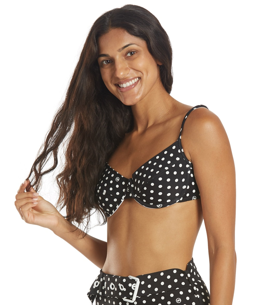 Michael Kors Women's Dot Underwire Bikini Top