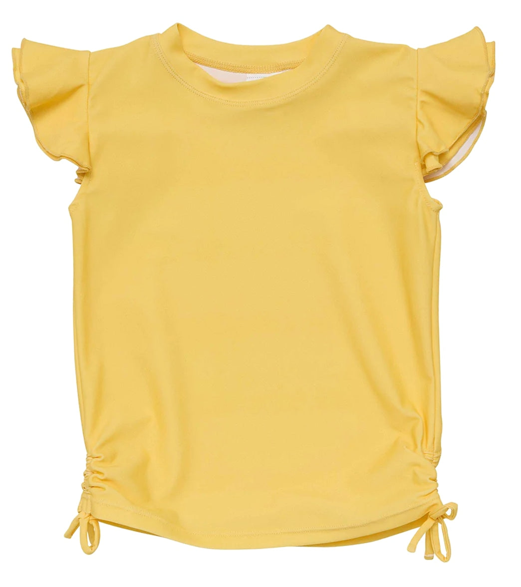 Snapper Rock Girls' Marigold Flutter Sleeve Rashguard (Toddler, Little Kid, Big Kid)