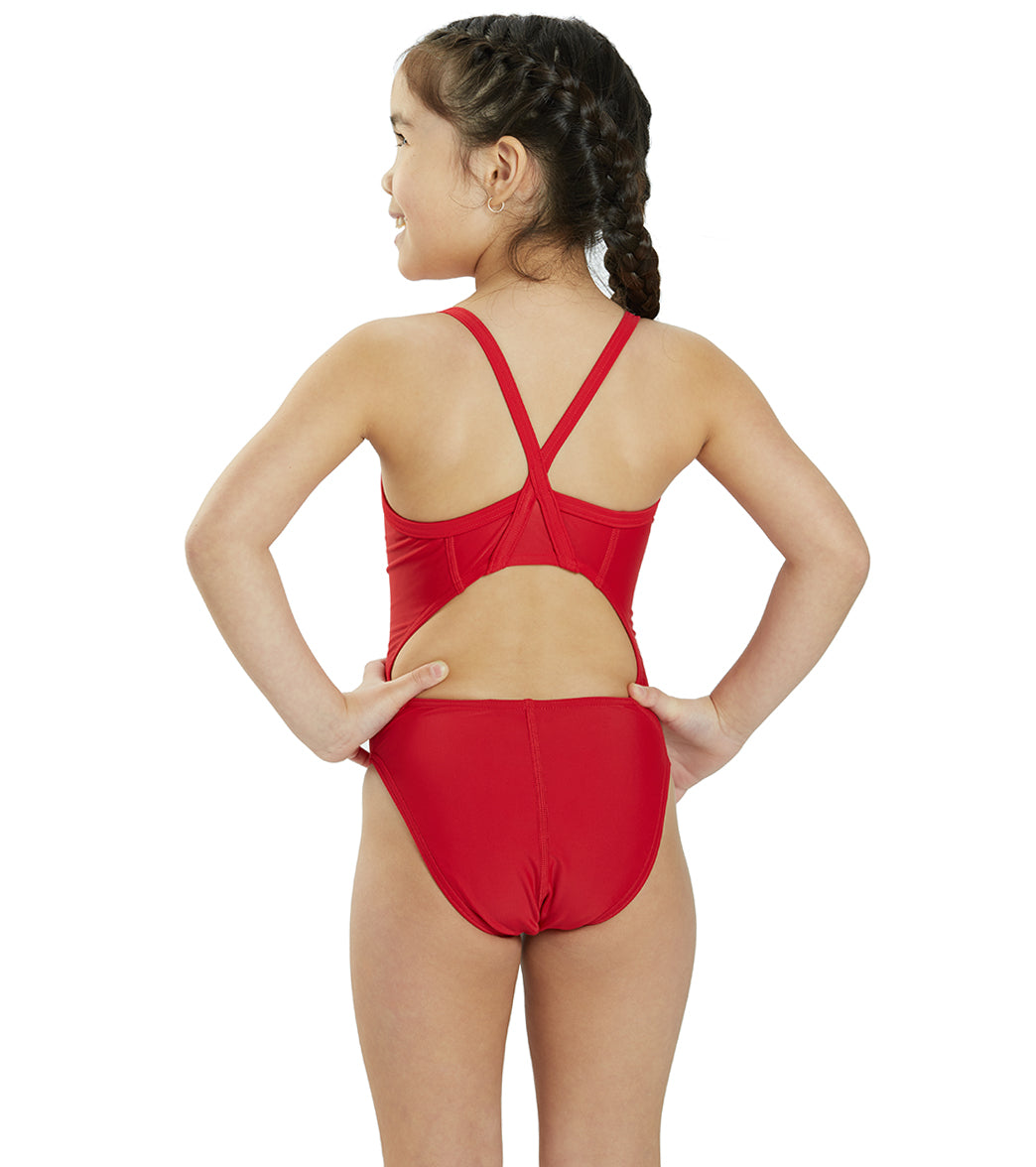 Sporti Solid Thin Strap One Piece Swimsuit Youth (22-28)