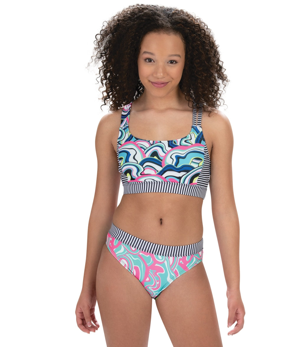 Dolfin Uglies Women's Asymmetrical Two Piece Work Out Swimsuit