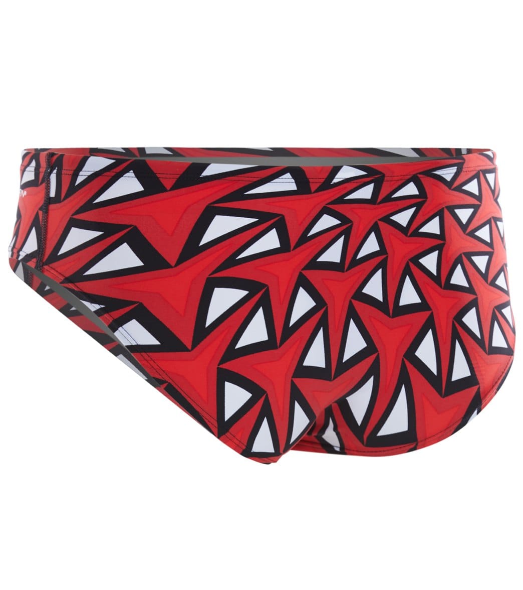 Dolfin Graphlite Men's Mako All Over Racer Brief Swimsuit Red/Red