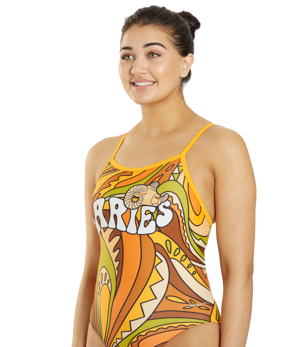 Sporti Groovy Zodiac Aries Thin Strap One Piece Swimsuit (22-44) Aries