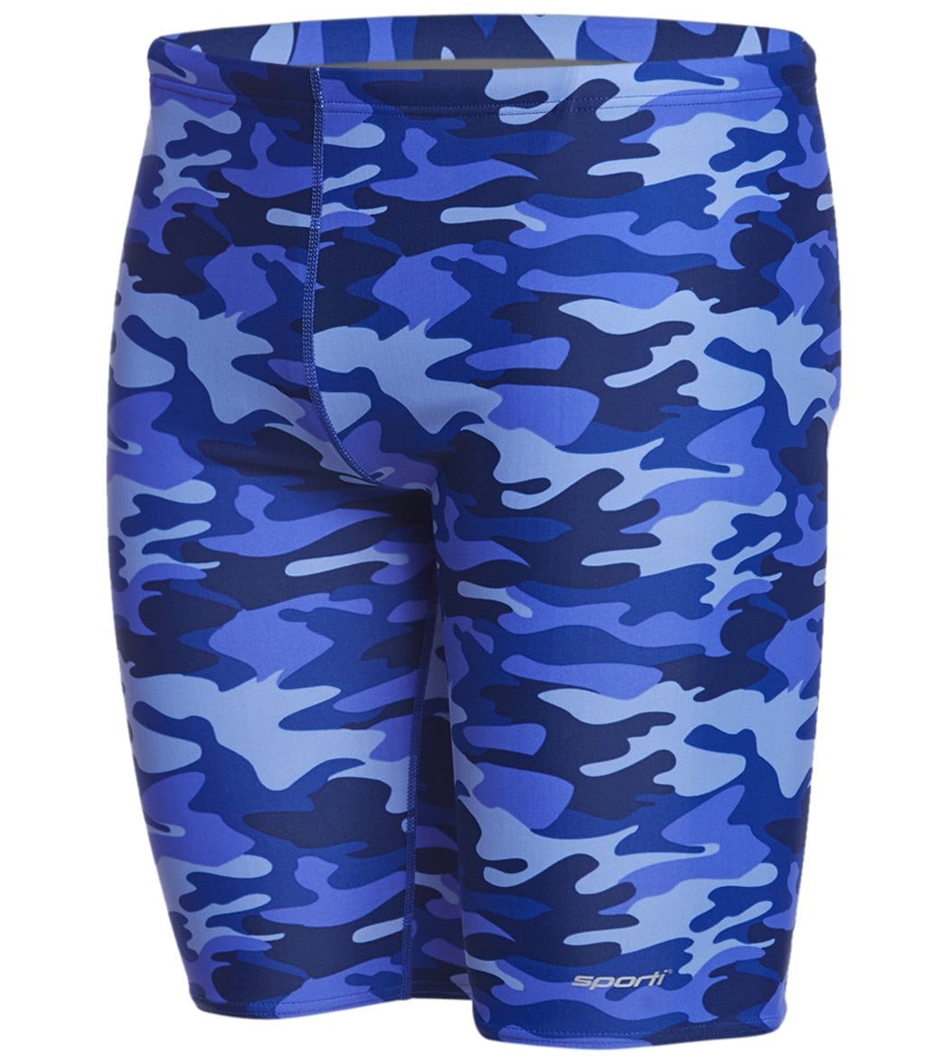 Sporti Camouflage Jammer Swimsuit (22-40) Bright Blue/Blue Iris