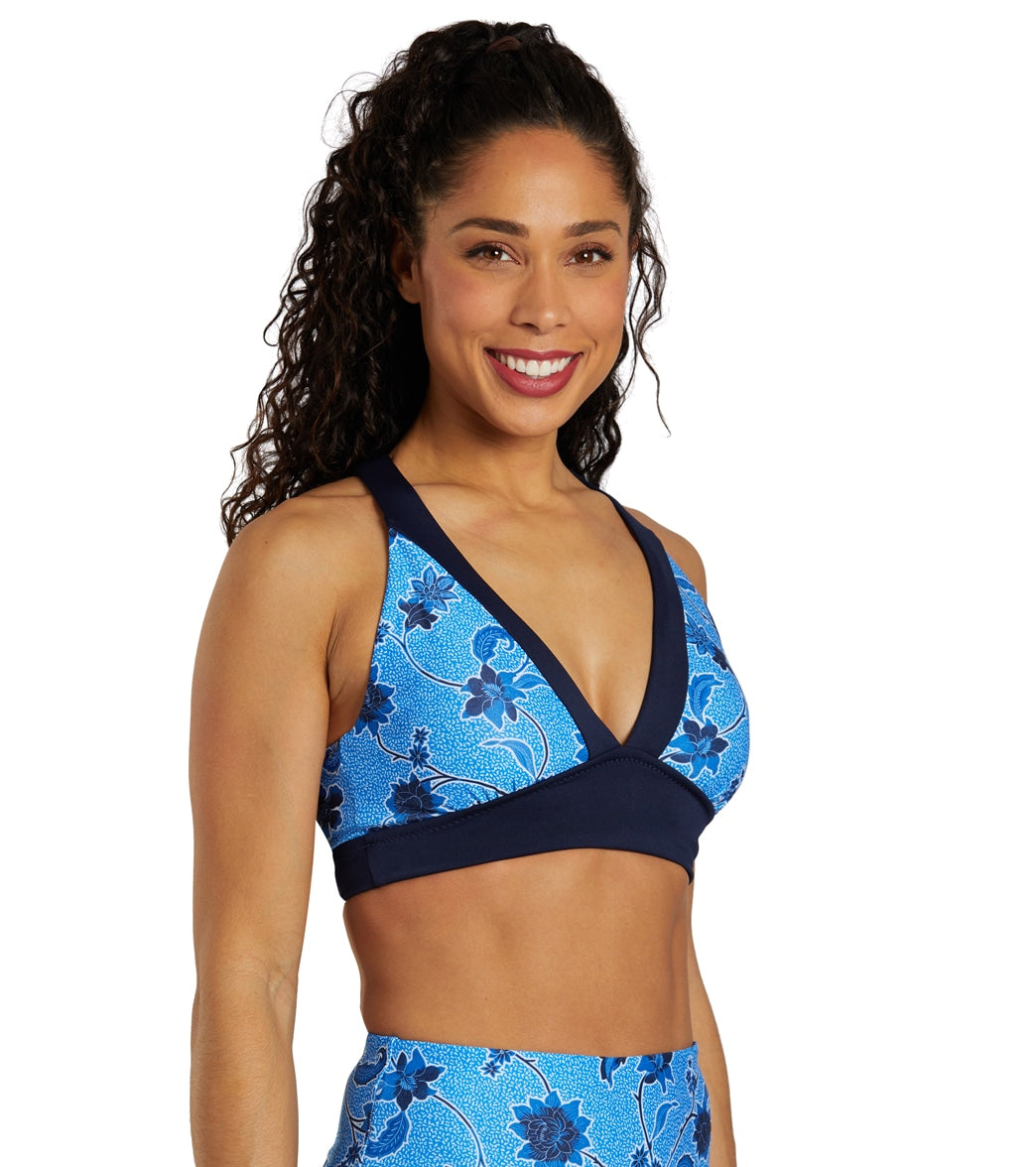 Dolfin Women's Printed V-Neck Bikini Top