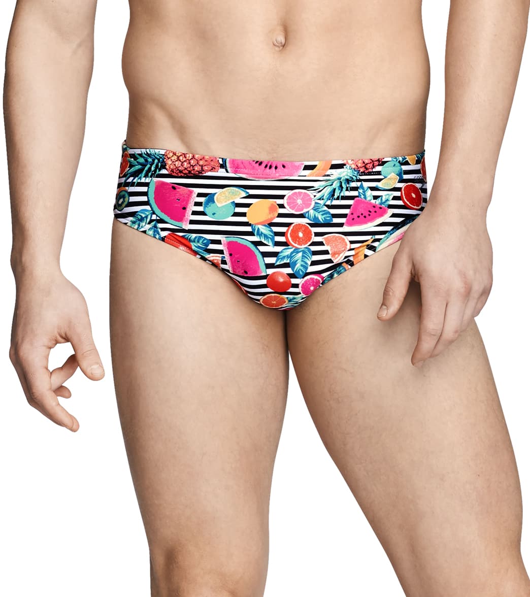 Speedo Men's Printed Brief Swimsuit Fusion Coral