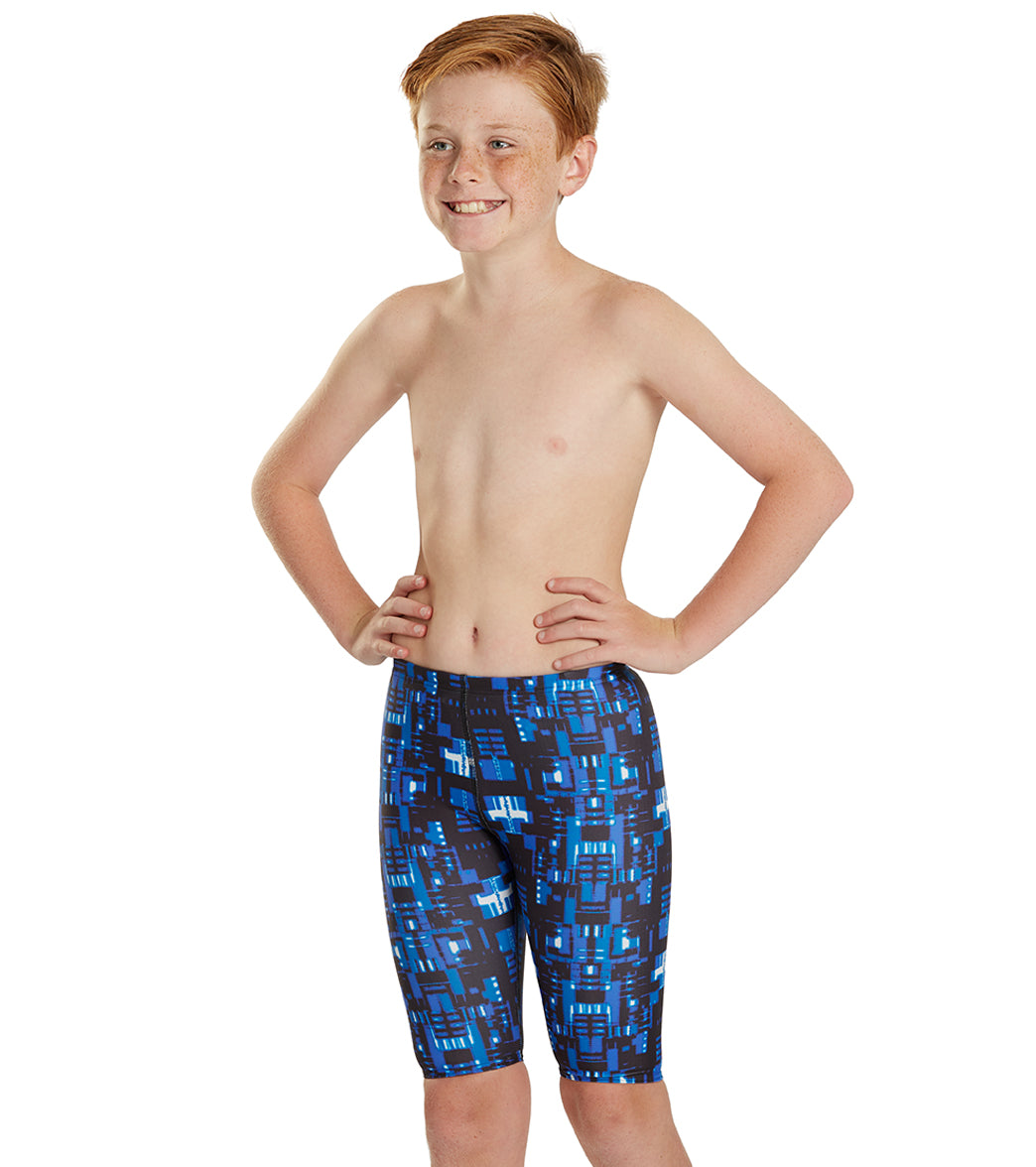 iSwim Varsity Blur Jammer Swimsuit Youth (22-28) Blue