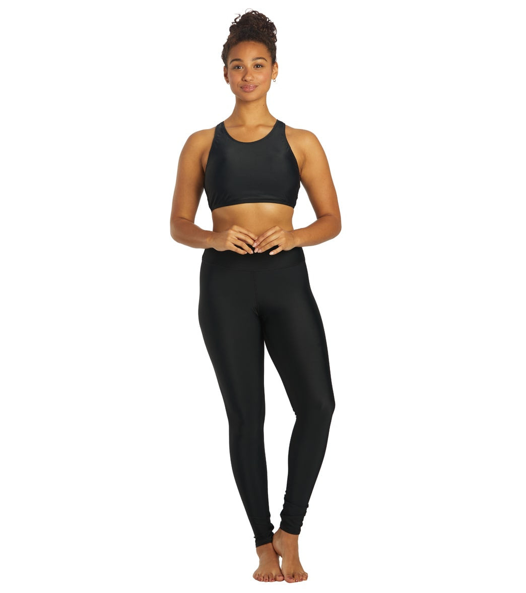 Sporti Active High Neck Crop Bikini Top Black