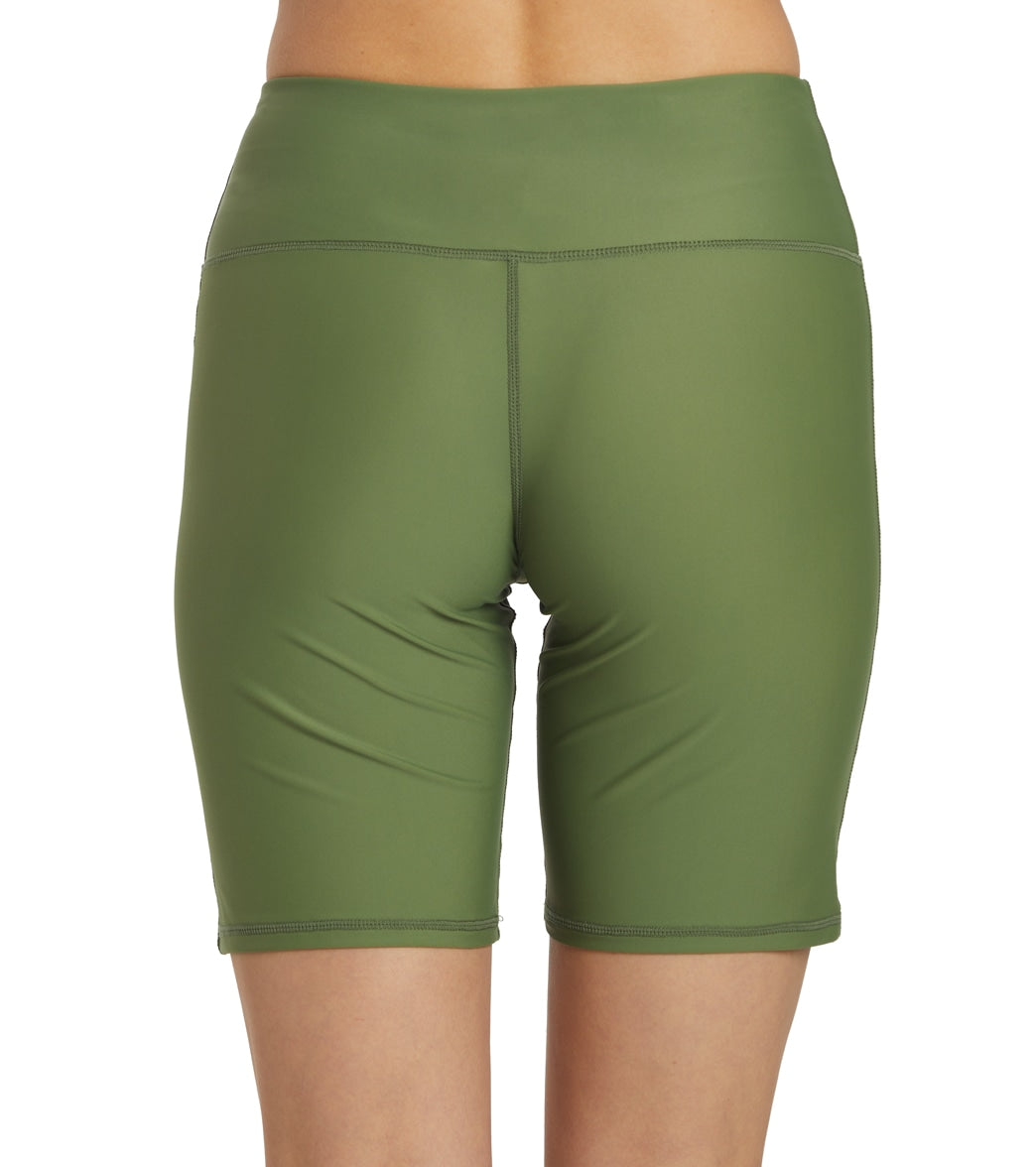 Sporti Active Solid 8 Inseam Swim Short Olive