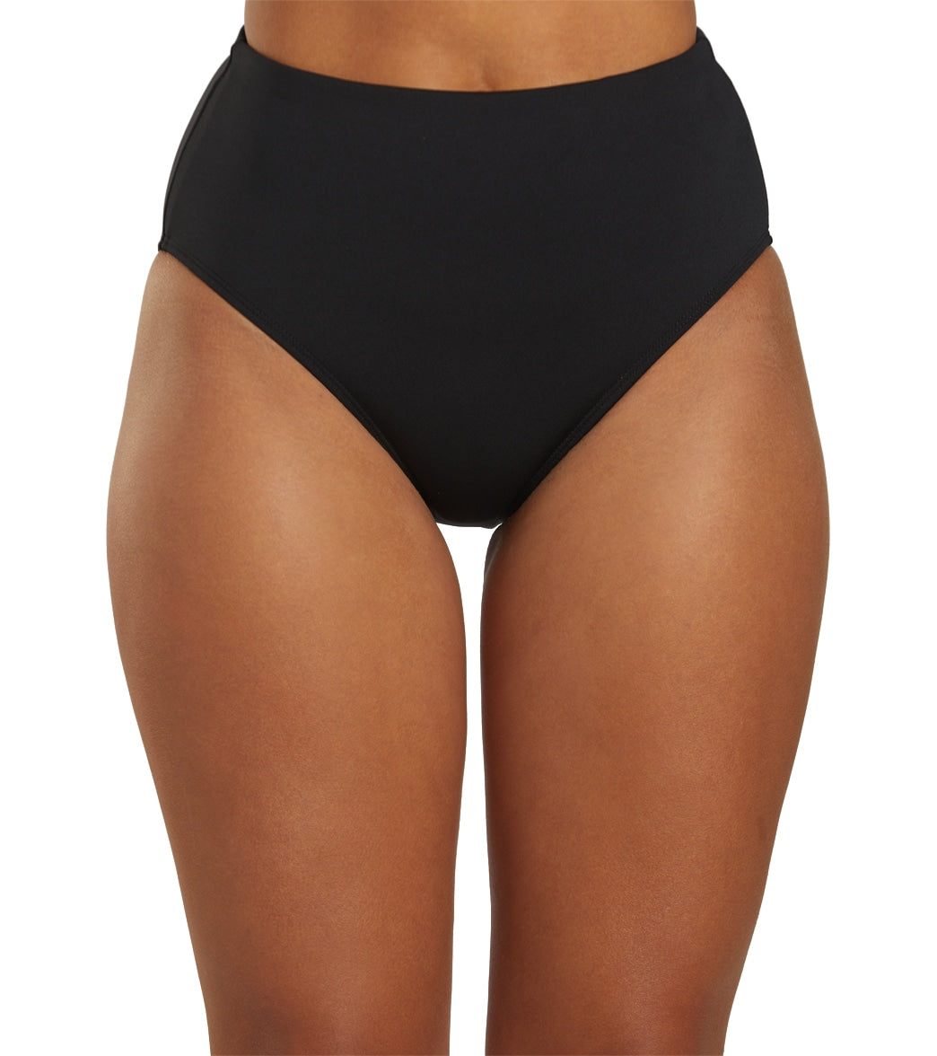 Dolfin Women's Solid High Waist Contemporary Bikini Bottom